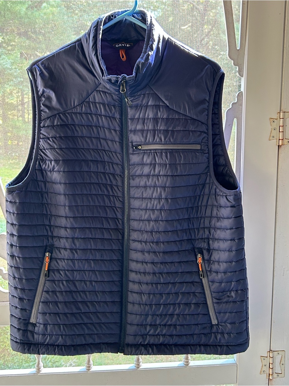 Orvis Lightweight Packable Primaloft Drift Vest Navy Size Large